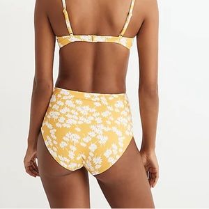 Madewell yellow floral high waist bottoms